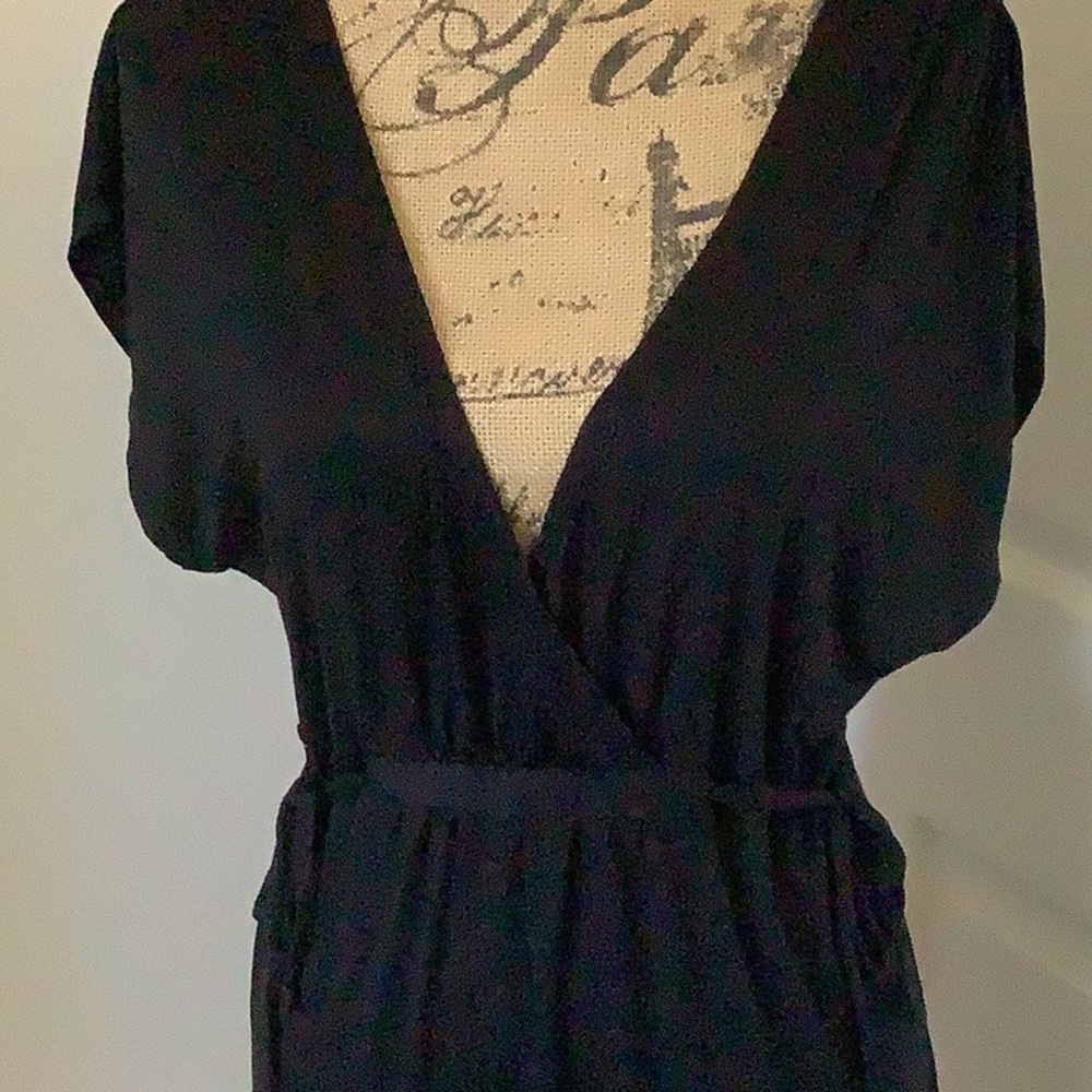 Merona V-neck Gathered Cap Sleeve Swimsuit Coverup Dress with Side Ties